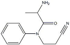 2-amino-N-(2-cyanoethyl)-N-phenylpropanamide Struktur