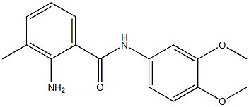 2-amino-N-(3,4-dimethoxyphenyl)-3-methylbenzamide Struktur