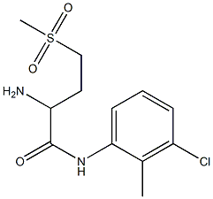 2-amino-N-(3-chloro-2-methylphenyl)-4-methanesulfonylbutanamide Struktur