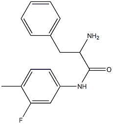 2-amino-N-(3-fluoro-4-methylphenyl)-3-phenylpropanamide Struktur