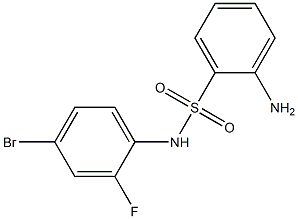 2-amino-N-(4-bromo-2-fluorophenyl)benzene-1-sulfonamide Struktur