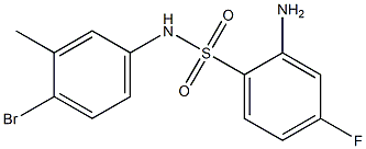 2-amino-N-(4-bromo-3-methylphenyl)-4-fluorobenzene-1-sulfonamide Struktur