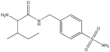 2-amino-N-[4-(aminosulfonyl)benzyl]-3-methylpentanamide Struktur