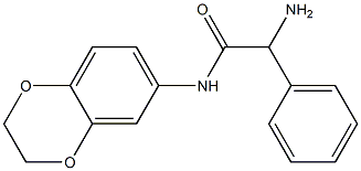 2-amino-N-2,3-dihydro-1,4-benzodioxin-6-yl-2-phenylacetamide Struktur