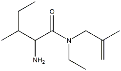 2-amino-N-ethyl-3-methyl-N-(2-methylprop-2-enyl)pentanamide Struktur