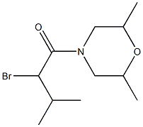 2-bromo-1-(2,6-dimethylmorpholin-4-yl)-3-methylbutan-1-one Struktur