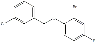 2-bromo-1-[(3-chlorophenyl)methoxy]-4-fluorobenzene Struktur