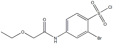 2-bromo-4-(2-ethoxyacetamido)benzene-1-sulfonyl chloride Struktur