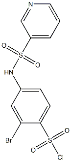 2-bromo-4-(pyridine-3-sulfonamido)benzene-1-sulfonyl chloride Struktur