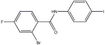 2-bromo-4-fluoro-N-(4-iodophenyl)benzamide Struktur