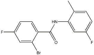 2-bromo-4-fluoro-N-(5-fluoro-2-methylphenyl)benzamide Struktur