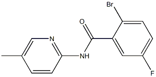 2-bromo-5-fluoro-N-(5-methylpyridin-2-yl)benzamide Struktur