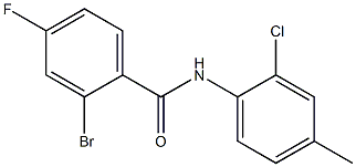 2-bromo-N-(2-chloro-4-methylphenyl)-4-fluorobenzamide Struktur