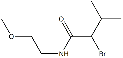 2-bromo-N-(2-methoxyethyl)-3-methylbutanamide Struktur