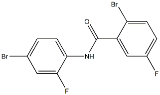 2-bromo-N-(4-bromo-2-fluorophenyl)-5-fluorobenzamide Struktur