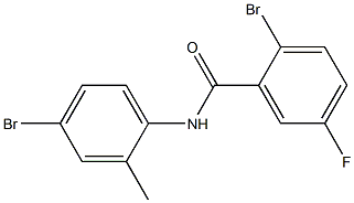 2-bromo-N-(4-bromo-2-methylphenyl)-5-fluorobenzamide Struktur