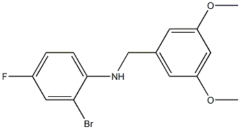 2-bromo-N-[(3,5-dimethoxyphenyl)methyl]-4-fluoroaniline Struktur