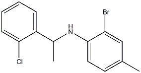 2-bromo-N-[1-(2-chlorophenyl)ethyl]-4-methylaniline Struktur