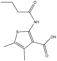 2-butanamido-4,5-dimethylthiophene-3-carboxylic acid Struktur