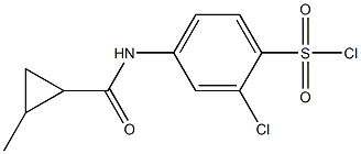 2-chloro-4-[(2-methylcyclopropane)amido]benzene-1-sulfonyl chloride Struktur