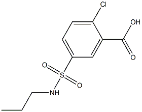 2-chloro-5-(propylsulfamoyl)benzoic acid Struktur