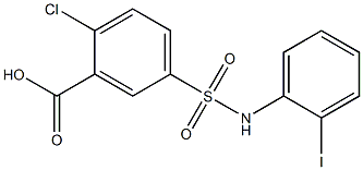 2-chloro-5-[(2-iodophenyl)sulfamoyl]benzoic acid Struktur