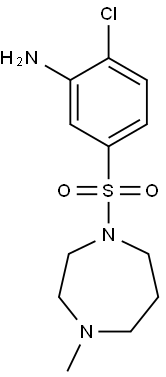 2-chloro-5-[(4-methyl-1,4-diazepane-1-)sulfonyl]aniline Struktur