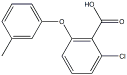 2-chloro-6-(3-methylphenoxy)benzoic acid Struktur