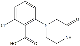 2-chloro-6-(3-oxopiperazin-1-yl)benzoic acid Struktur