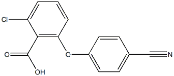 2-chloro-6-(4-cyanophenoxy)benzoic acid Struktur