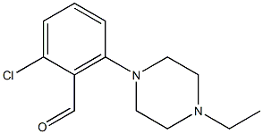 2-chloro-6-(4-ethylpiperazin-1-yl)benzaldehyde Struktur