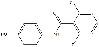 2-chloro-6-fluoro-N-(4-hydroxyphenyl)benzamide Struktur