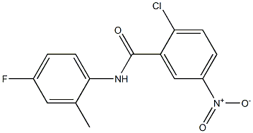 2-chloro-N-(4-fluoro-2-methylphenyl)-5-nitrobenzamide Struktur