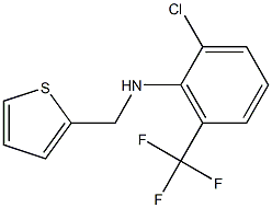 2-chloro-N-(thiophen-2-ylmethyl)-6-(trifluoromethyl)aniline Struktur