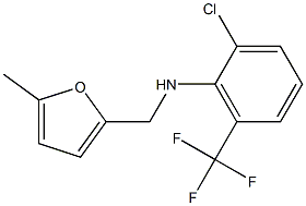 2-chloro-N-[(5-methylfuran-2-yl)methyl]-6-(trifluoromethyl)aniline Struktur