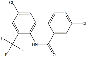 2-chloro-N-[4-chloro-2-(trifluoromethyl)phenyl]pyridine-4-carboxamide Struktur