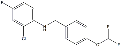 2-chloro-N-{[4-(difluoromethoxy)phenyl]methyl}-4-fluoroaniline Struktur