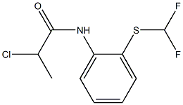 2-chloro-N-{2-[(difluoromethyl)thio]phenyl}propanamide Struktur