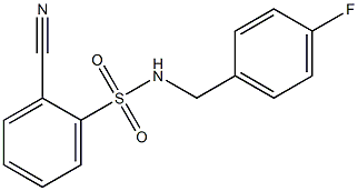 2-cyano-N-(4-fluorobenzyl)benzenesulfonamide Struktur