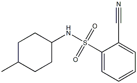 2-cyano-N-(4-methylcyclohexyl)benzene-1-sulfonamide Struktur