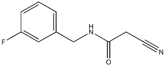 2-cyano-N-[(3-fluorophenyl)methyl]acetamide Struktur