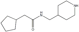 2-cyclopentyl-N-(piperidin-4-ylmethyl)acetamide Struktur