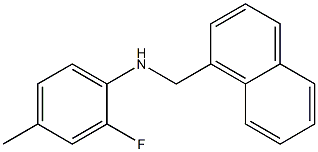 2-fluoro-4-methyl-N-(naphthalen-1-ylmethyl)aniline Struktur