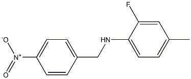 2-fluoro-4-methyl-N-[(4-nitrophenyl)methyl]aniline Struktur