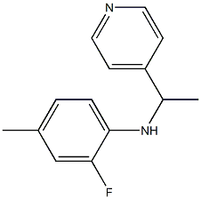 2-fluoro-4-methyl-N-[1-(pyridin-4-yl)ethyl]aniline Struktur