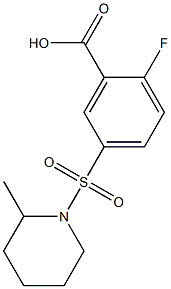 2-fluoro-5-[(2-methylpiperidine-1-)sulfonyl]benzoic acid Struktur