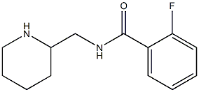 2-fluoro-N-(piperidin-2-ylmethyl)benzamide Struktur