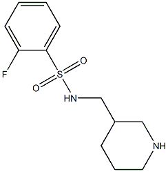 2-fluoro-N-(piperidin-3-ylmethyl)benzene-1-sulfonamide Struktur