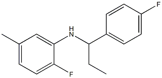 2-fluoro-N-[1-(4-fluorophenyl)propyl]-5-methylaniline Struktur