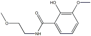 2-hydroxy-3-methoxy-N-(2-methoxyethyl)benzamide Struktur